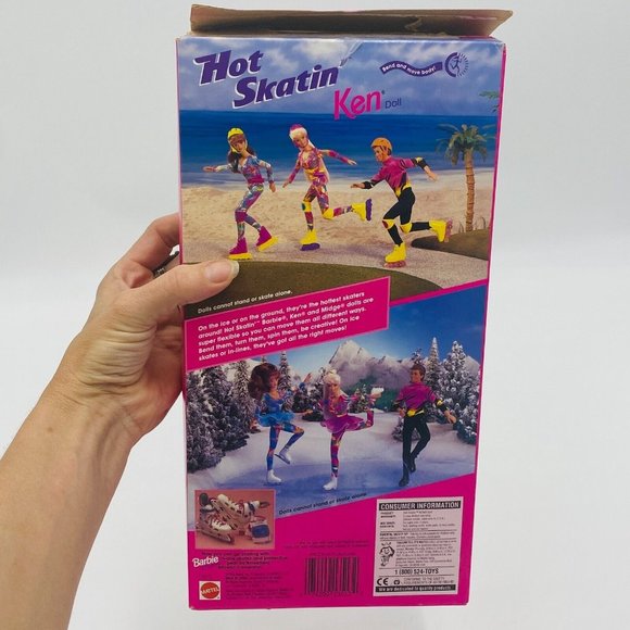 Vintage Mattel Barbie 1994 Hot Skatin’ Ken Doll, Retro Neon Pop Culture 13513 - Picture 3 of 9
